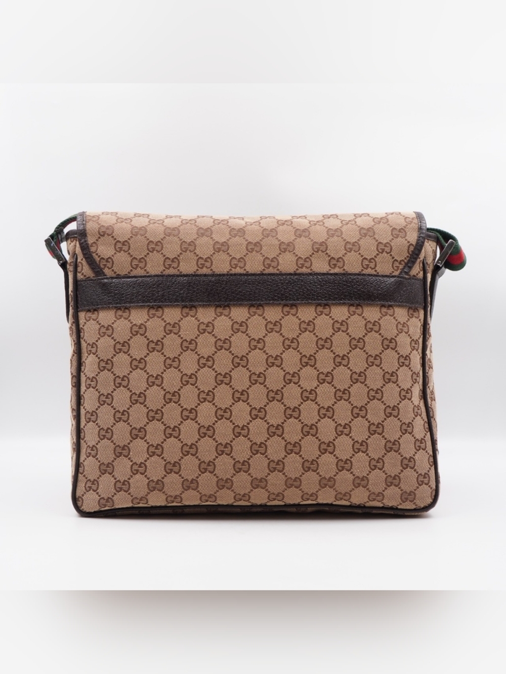 CH20 💗 GUCCI Monogram Canvas Flap Messenger - Picture 3 of 12